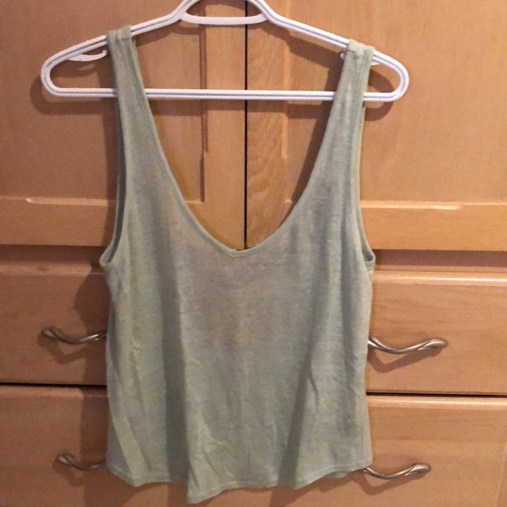 Patterson J Kincaid Light Turquoise V Neck Tank